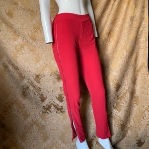 Reddish orange side zipper pants